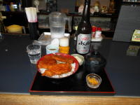 ソースカツ丼とビール